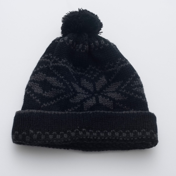 Mossimo Knit Beanie, Black and Grey - Picture 2 of 2